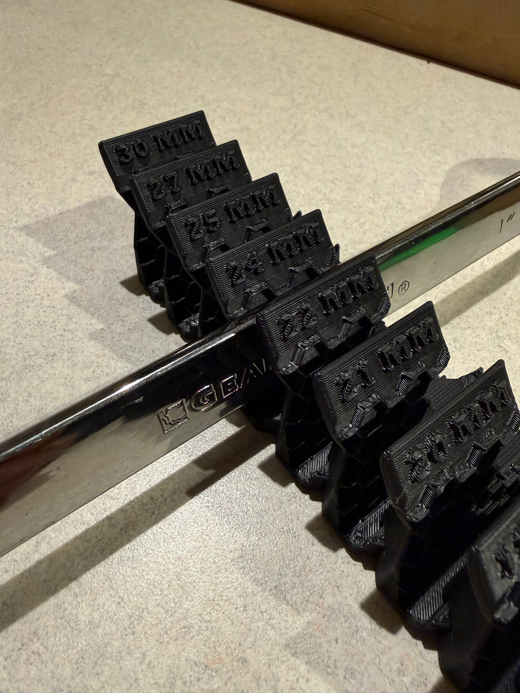 Tool Box Wrench Organizer Metric