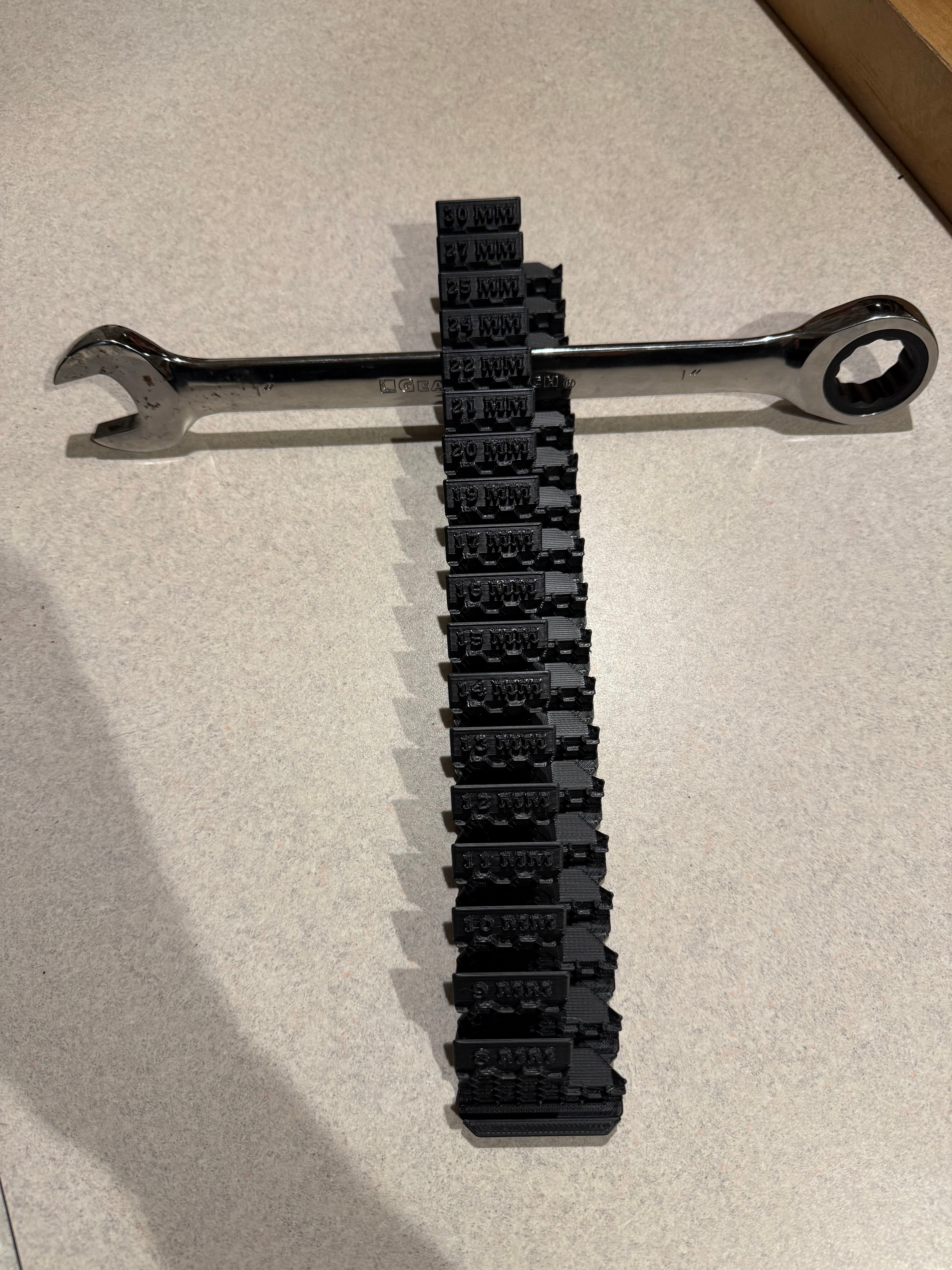 Tool Box Wrench Organizer Metric