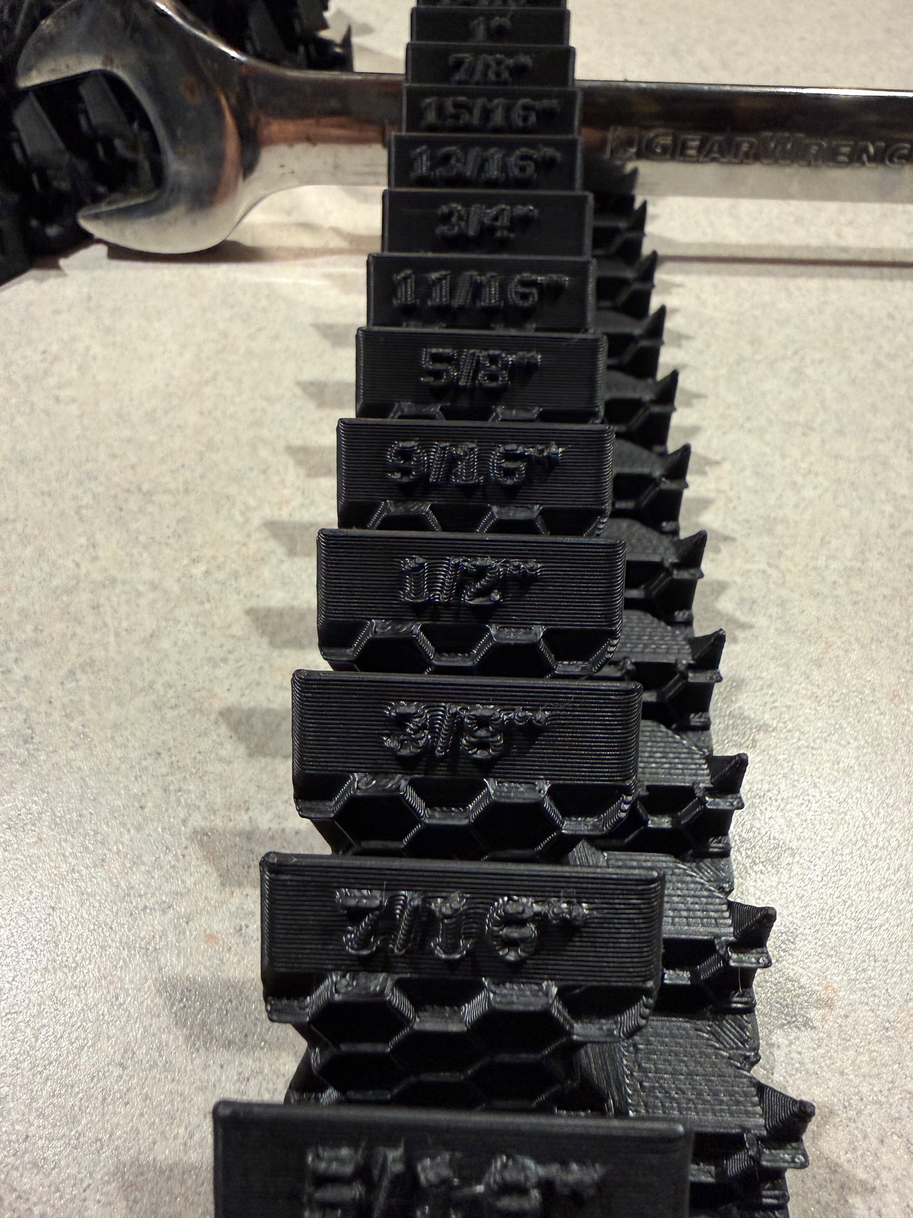 Tool Box Wrench Organizer Metric